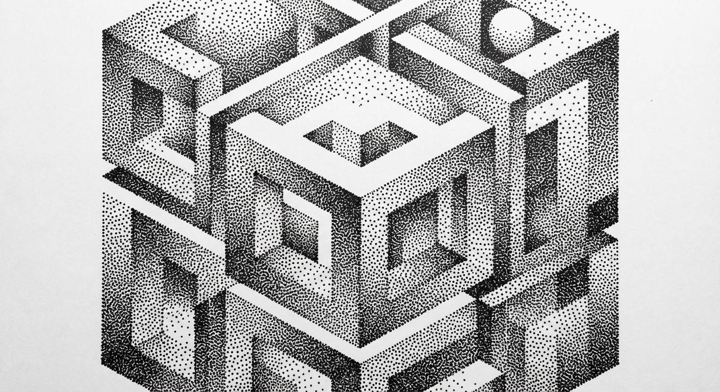 Abstract dark geometric shape