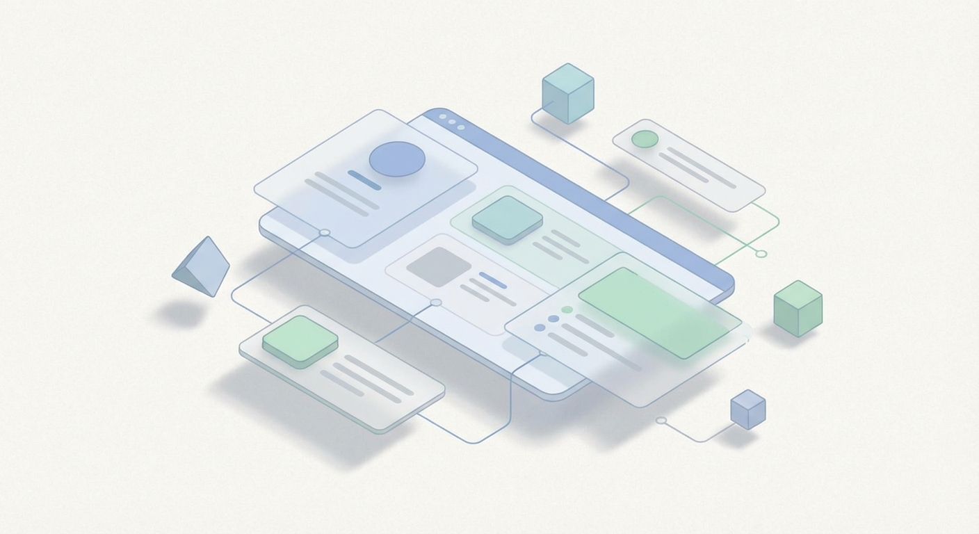 Abstract isometric UI representation