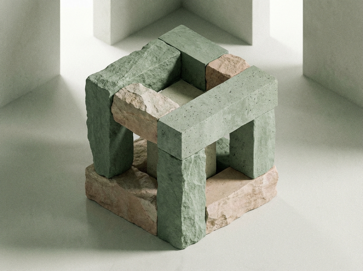 Abstract geometric isometric sculpture