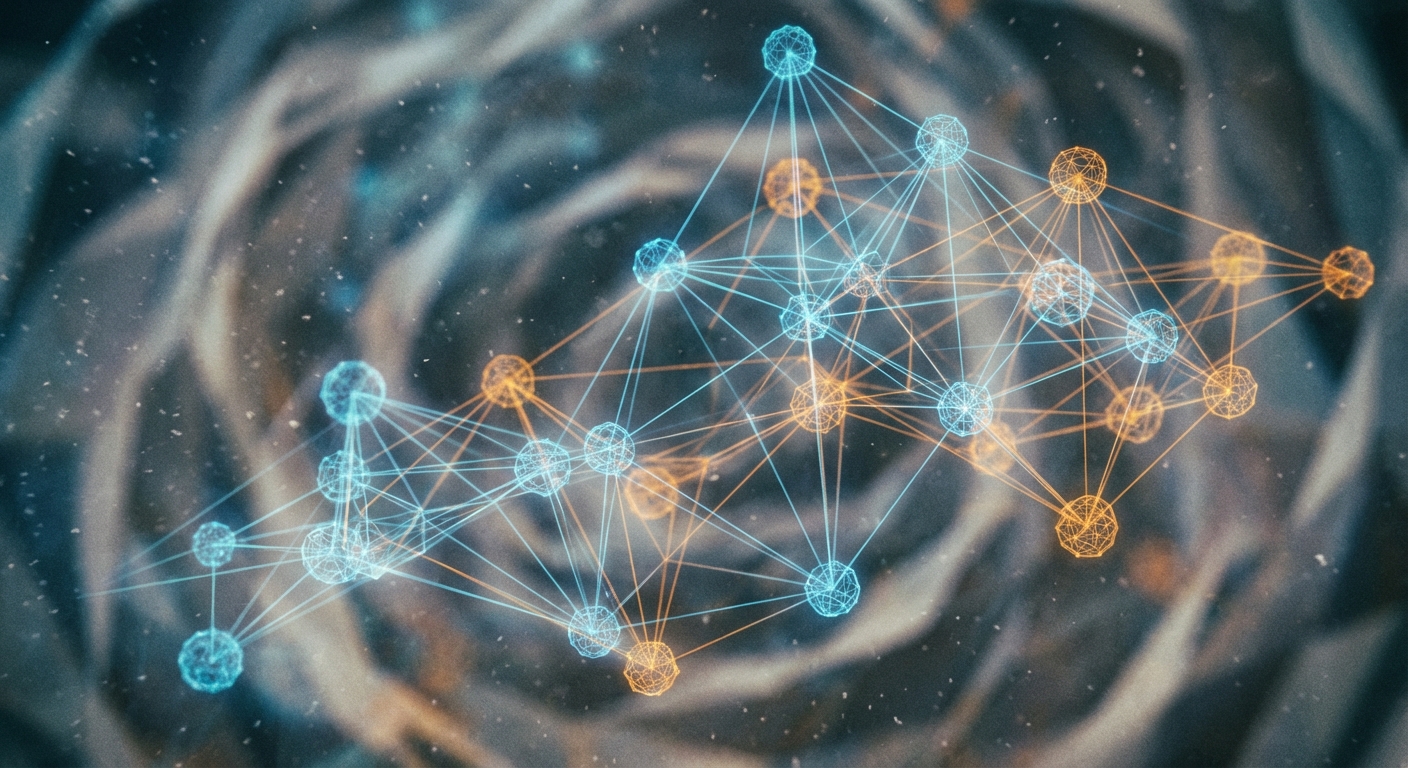 Abstract isometric UI nodes