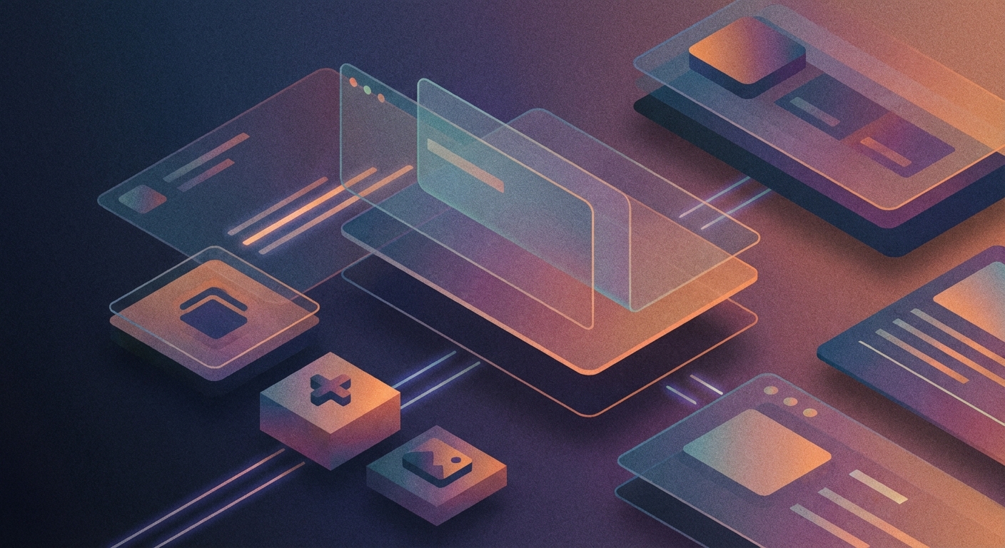Abstract isometric UI elements